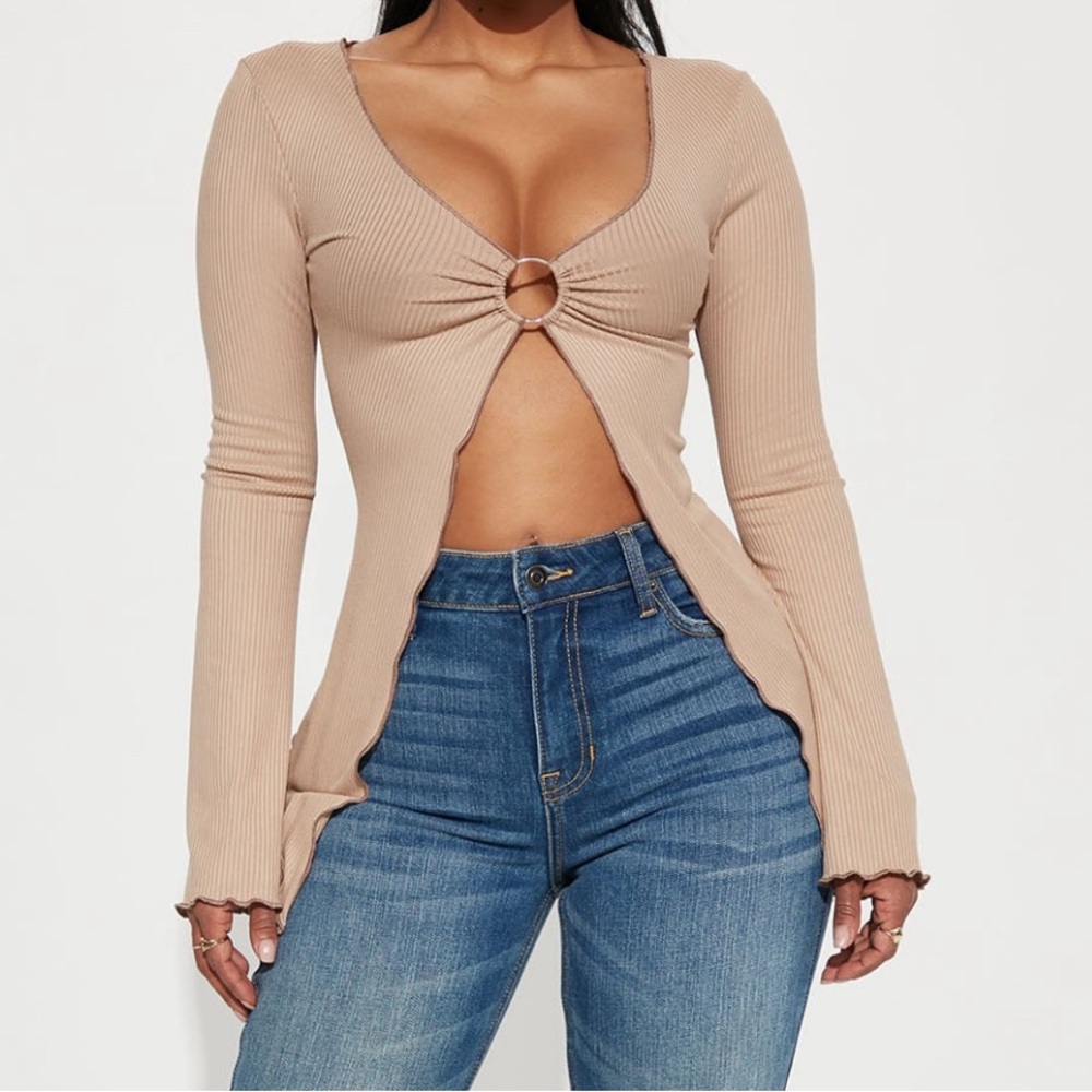 Cute open front top
